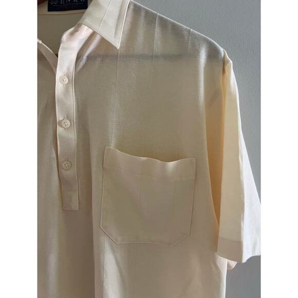 Enro Cotton Mist Cotton Blend Golf Polo Pale Yellow Size Medium JL - Picture 2 of 9